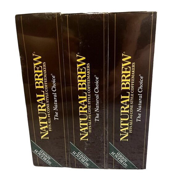 3 Pack Cone Style Natural Brew Coffee Filters #4 Filters Boxes Bleach Free - Picture 4 of 6